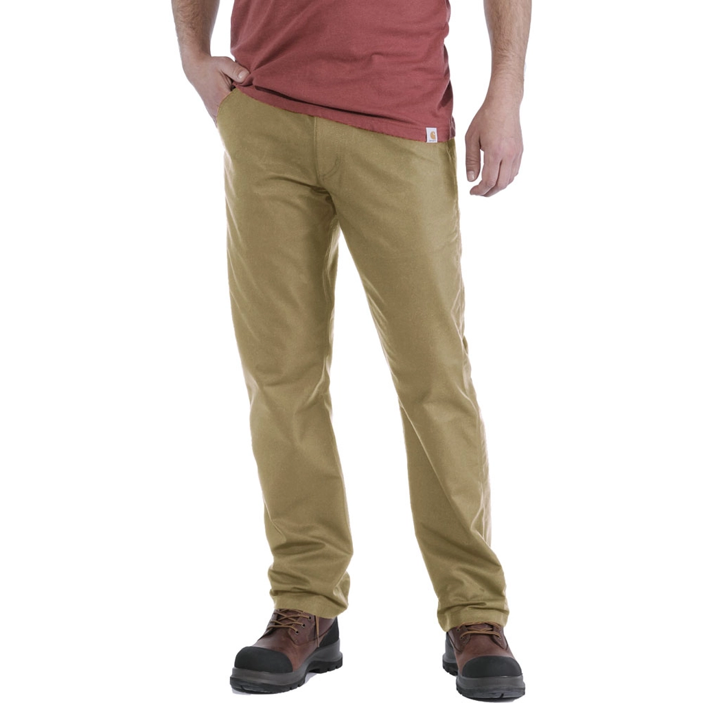 Carhartt WIP Mens Rugged Stretch Relaxed Fit Chino Trousers - Brown - Size 33W/32L
